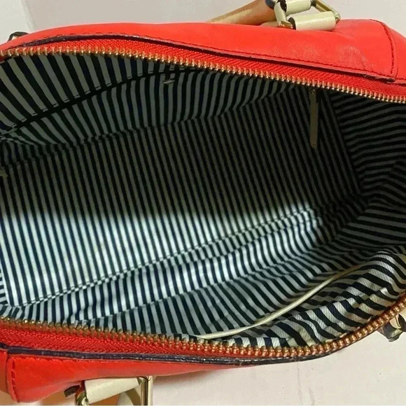 Kate spade orange & cream leather satchel handbag - Picture 7 of 15